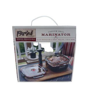 PARINI Cookware 2.6QT VACUUM SEAL MARINATOR Meat Vegetables Fish Poultry Beef